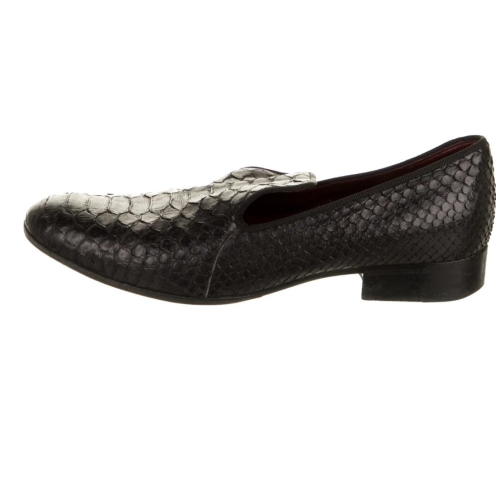 Celine-Python Round-Toe Loafers 37.5 - image 1